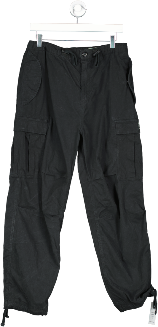 Superdry Black Vintage Low Rise Cargo Trousers W32