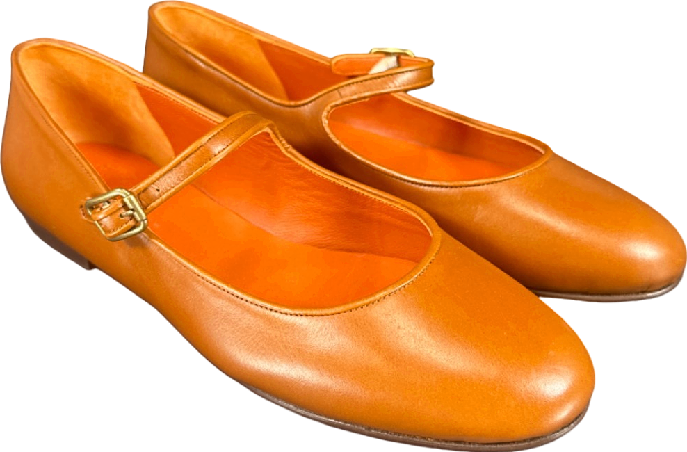 Penelope Chilvers Tan Leather Mary Jane Shoes EU 41
