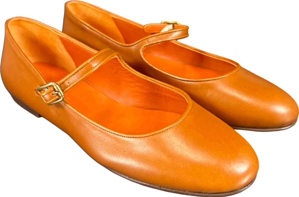 Penelope Chilvers Tan Leather Mary Jane Shoes EU 41 UK 8