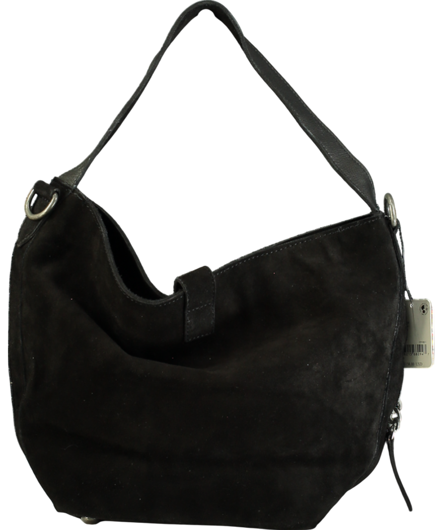 Free People Black Suede Avery Shoulder Bag