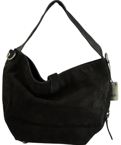 Free People Black Suede Avery Shoulder Bag