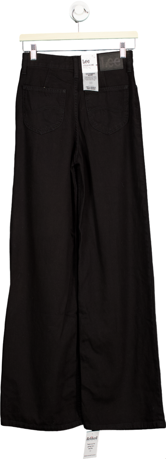 Lee Black Stella A Line Wide Leg Jeans W25 L33