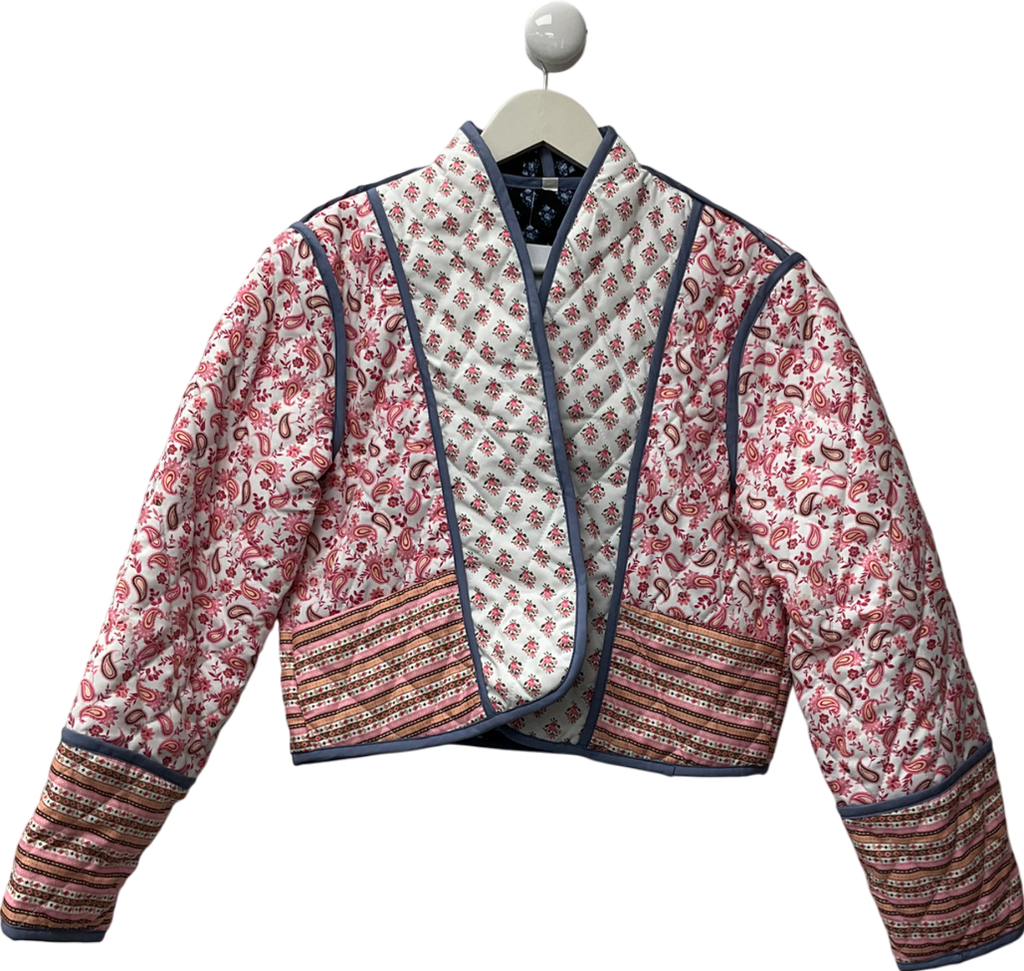 MANGO Multicoloured Quilted Reversible Jacket UK M