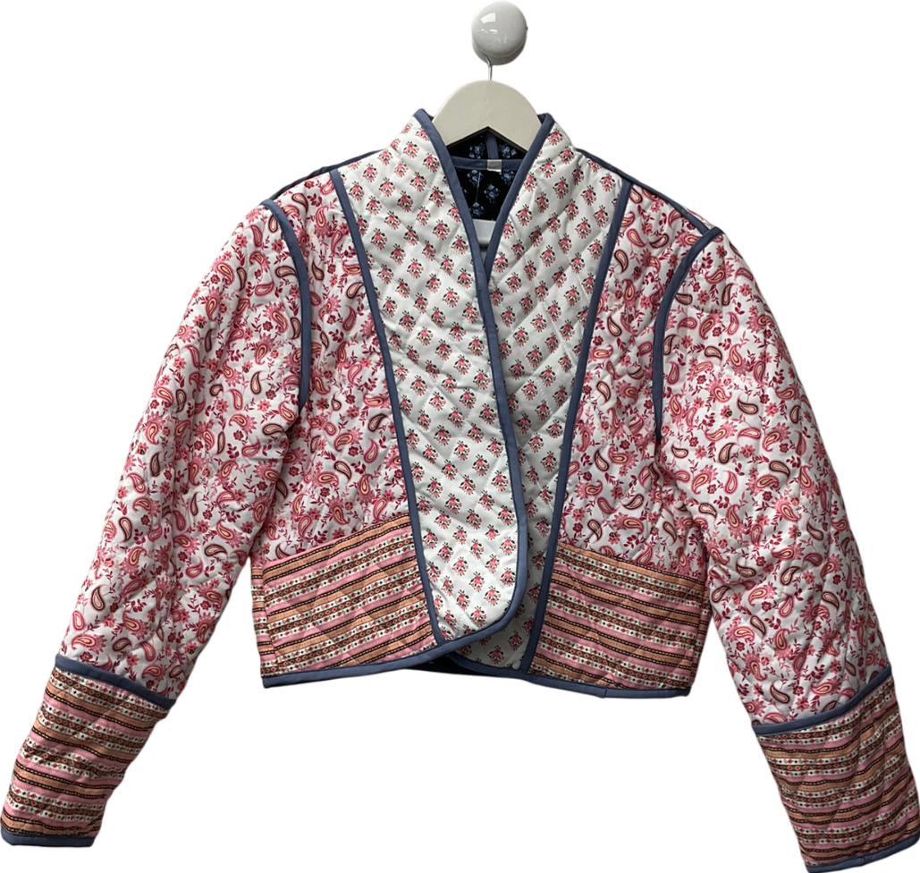 MANGO Multicoloured Quilted Reversible Jacket UK M