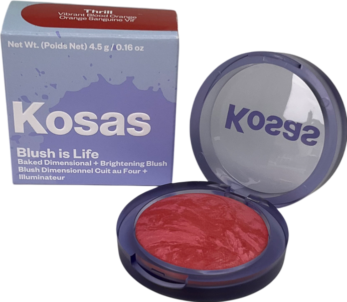 Kosas Blush Is Life Baked Dimensional + Brightening Blush Thrill Vibrant Orange 4.5g