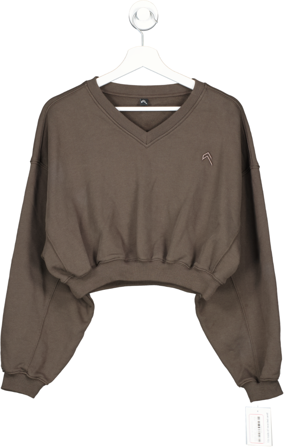 Oner Active Brown All Day V Neck Oversized Sweatshirt UK S
