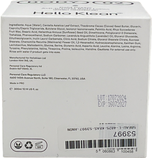 hello klean Cold Cream Anti-dryness Body Cream 300ml