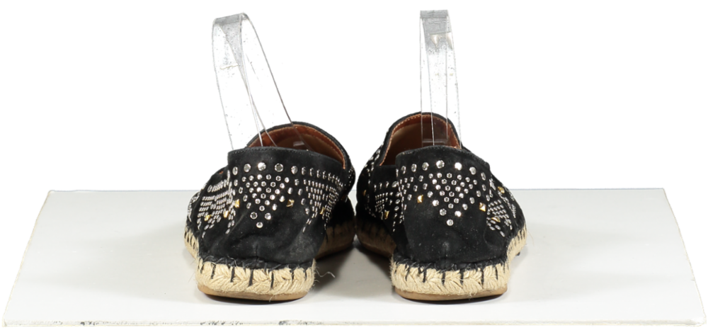 Valentino Garavani Black Studded leather Espadrilles UK 4 EU 37