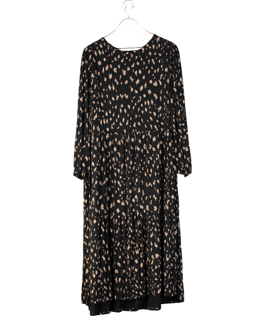 Yours Black Abstract Print Maxi Dress UK 26-28