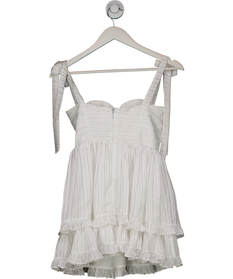Adeirlina White Pleated Corset Mini Dress UK XS
