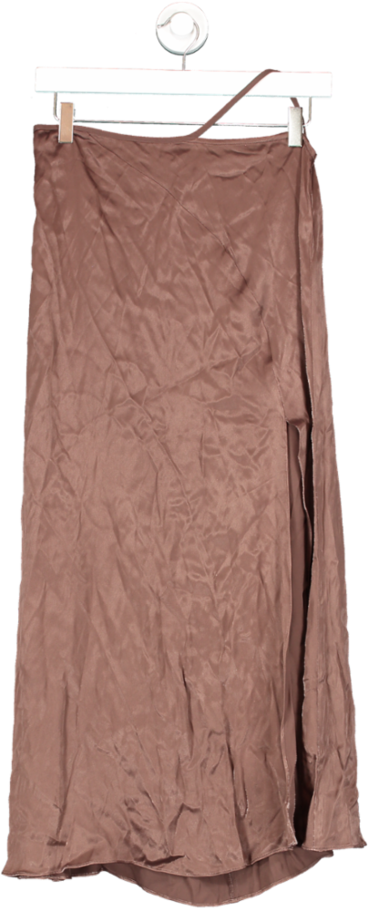 LPA Brown Side Split Maxi Skirt UK XS