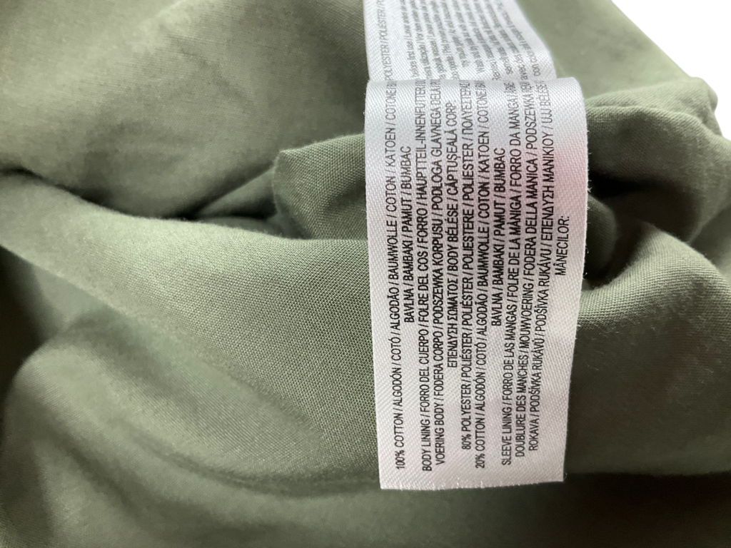 Primark Green Cotton Jacket UK XL