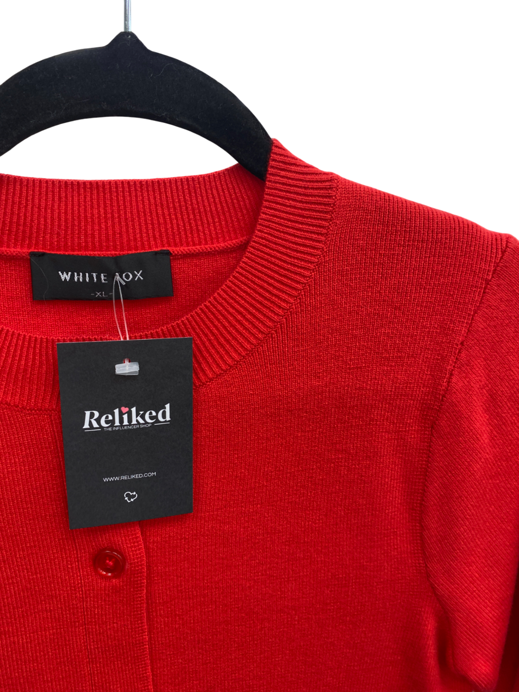 White Fox Red Can't Justify It Long Sleeve Knit Top UK XL