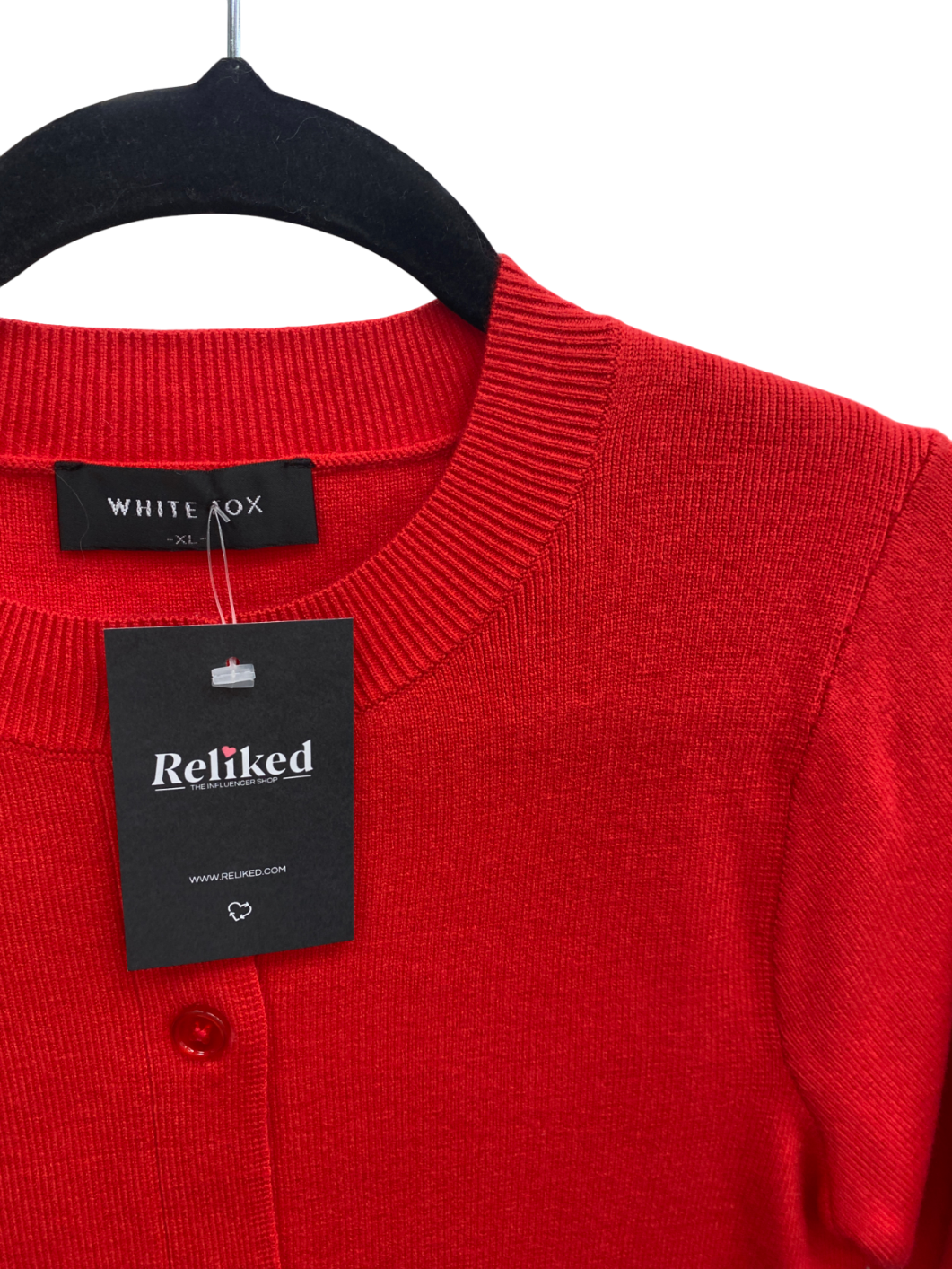 White Fox Red Can't Justify It Long Sleeve Knit Top UK XL