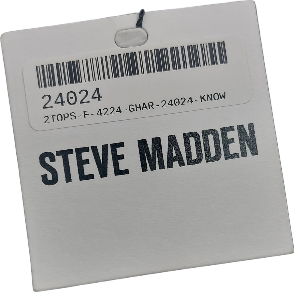 STEVE MADDEN Black Isabella V Waistcoat top UK XS