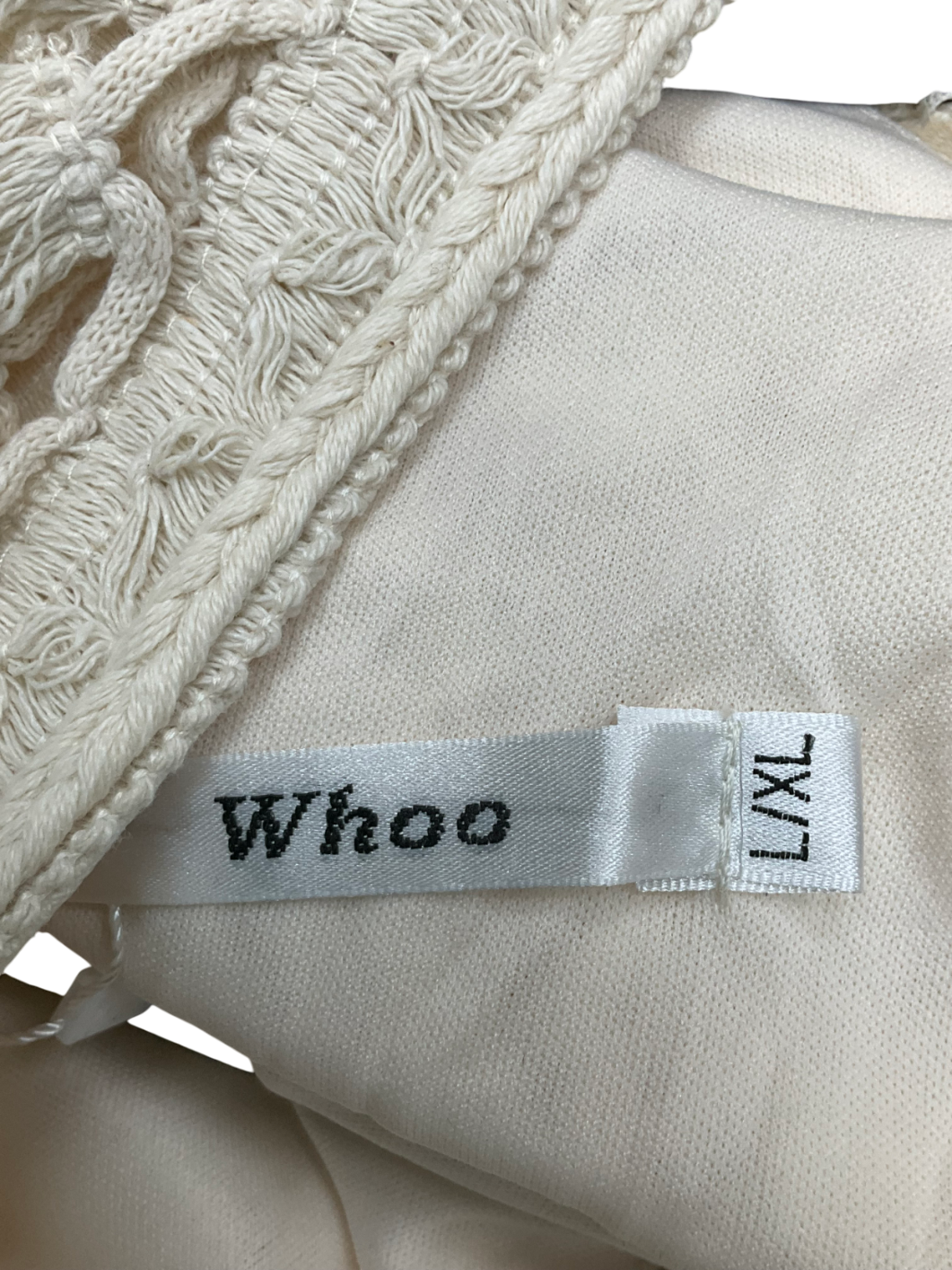 Whoo Cream Lace Tiered Dress UK L/XL