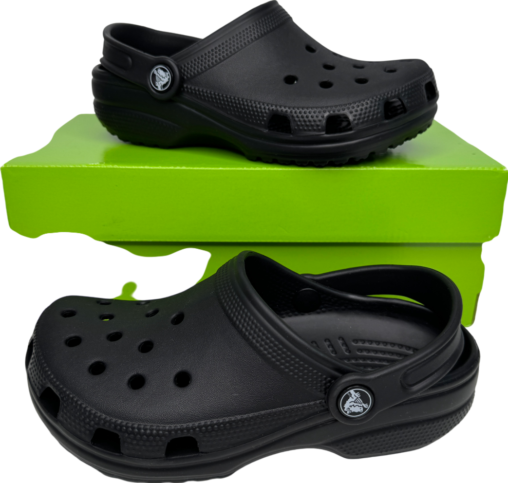 Crocs Black Kids' Classic Clog UK 2 EU 34 👼