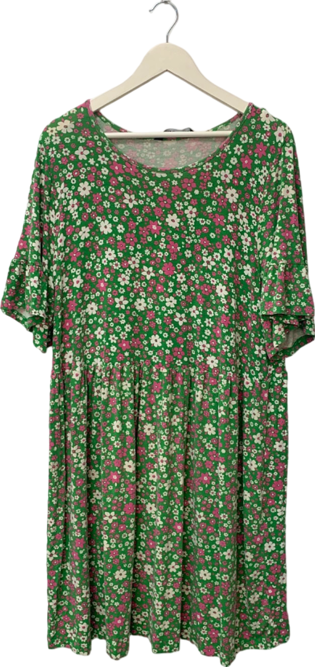 Yours Green Floral Dress UK 22-24