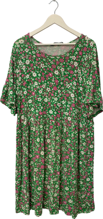 Yours Green Floral Dress UK 22-24