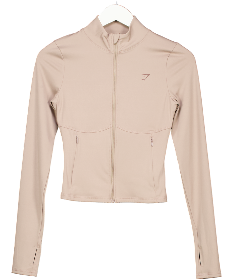 gymshark Beige Elevate Slim Fit Tracktop UK XS