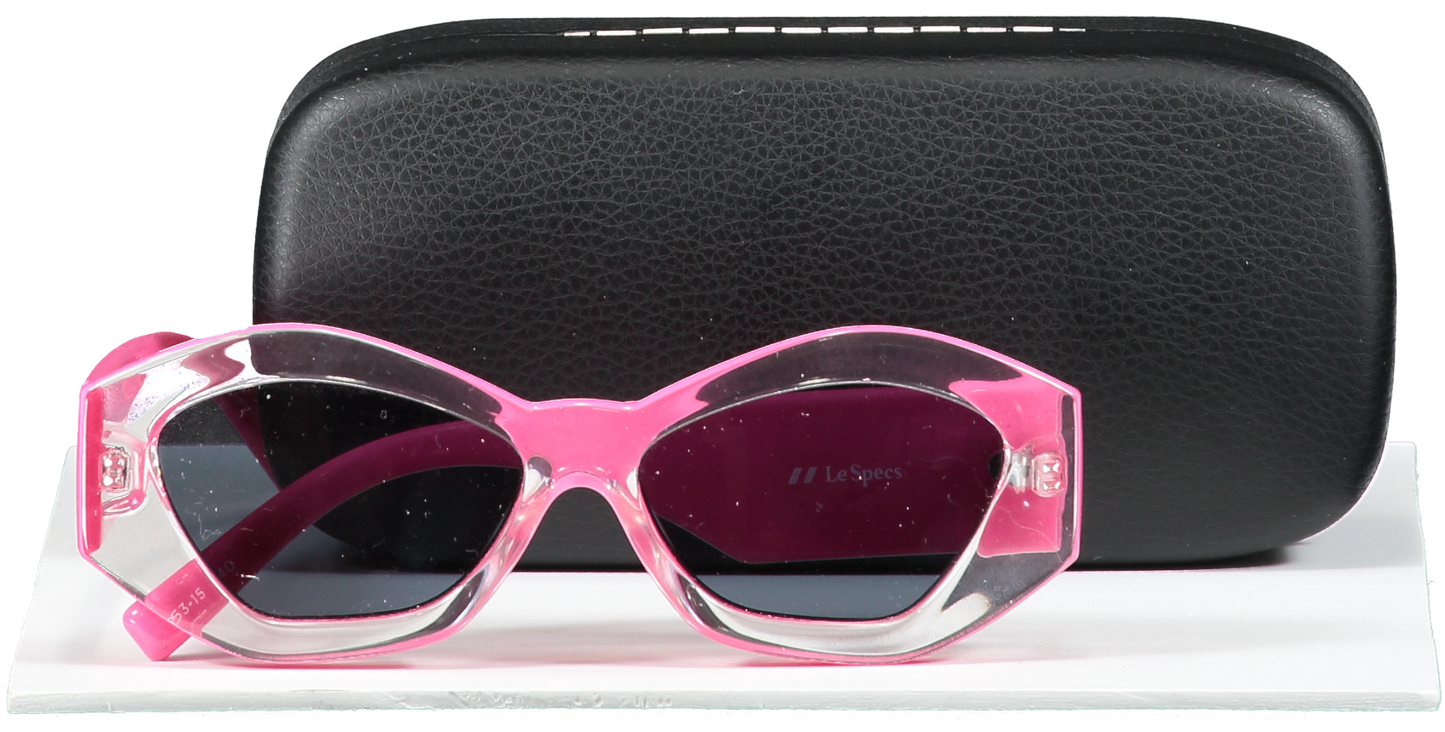 Le Specs Luxe Pink The Ginchiest Sunglasses  in case