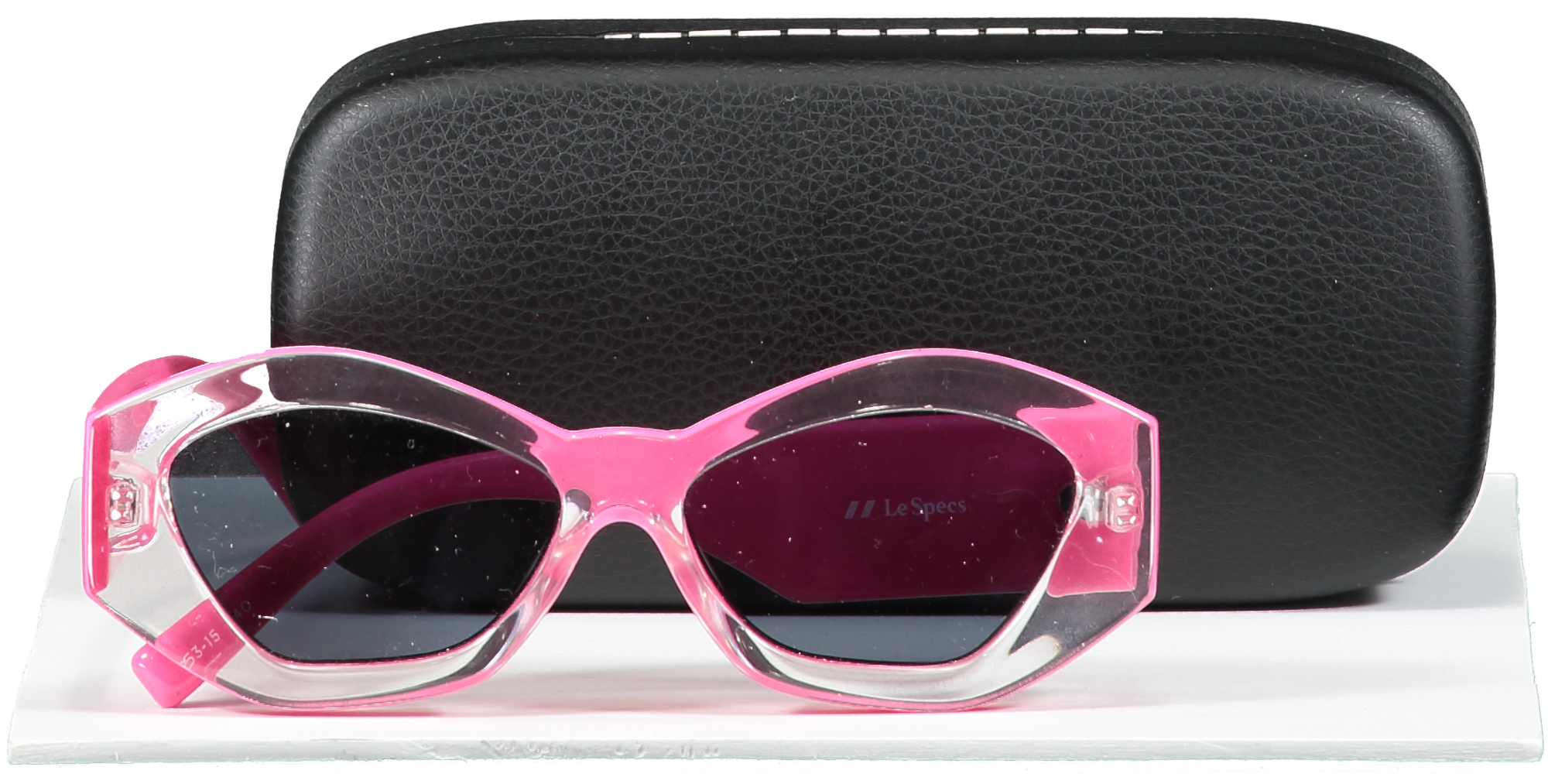 Le Specs Luxe Pink The Ginchiest Sunglasses  in case