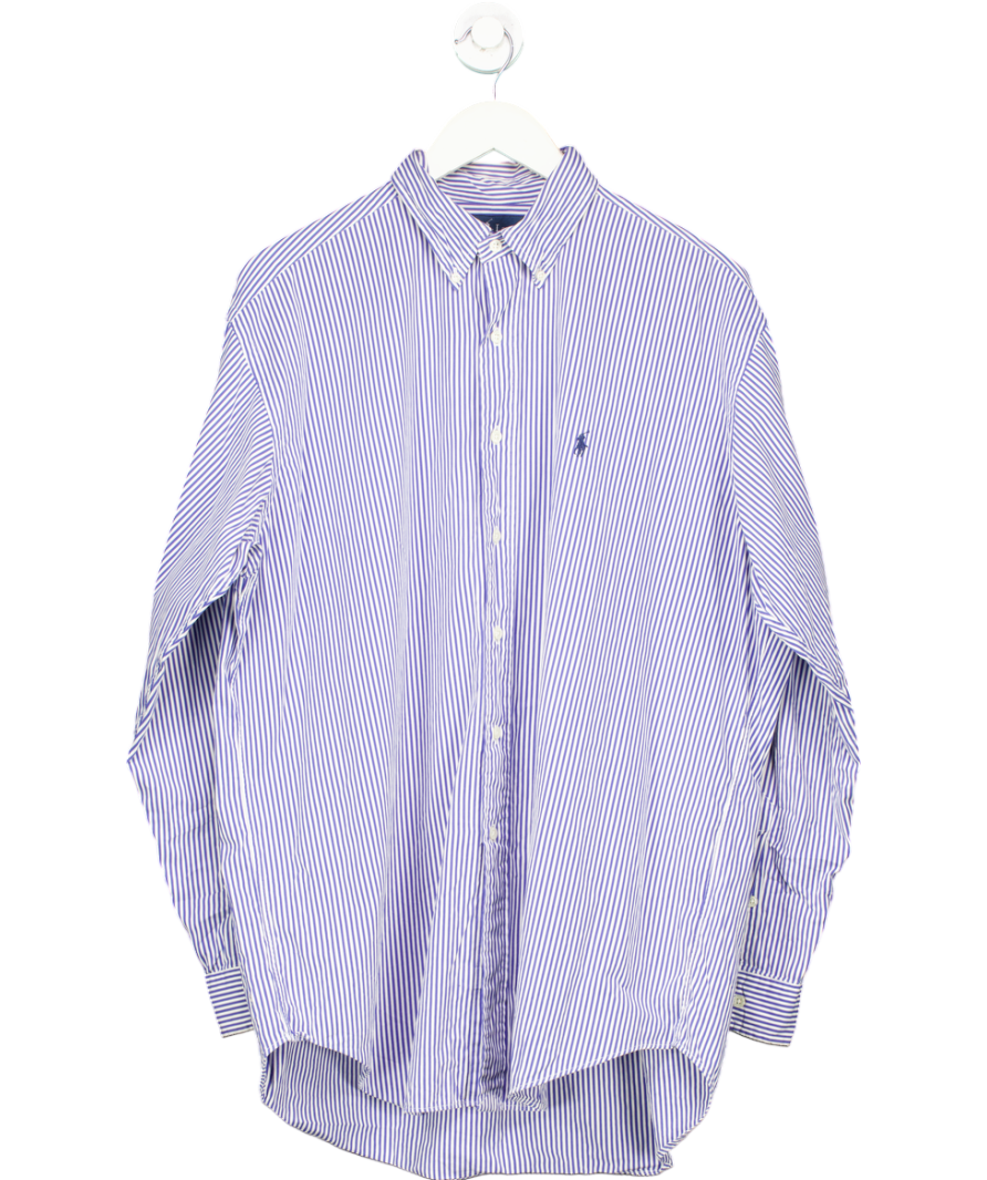 Ralph Lauren Blue Blake Striped Shirt UK L