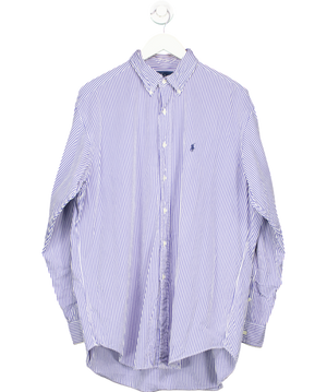 Ralph Lauren Blue Blake Striped Shirt UK L