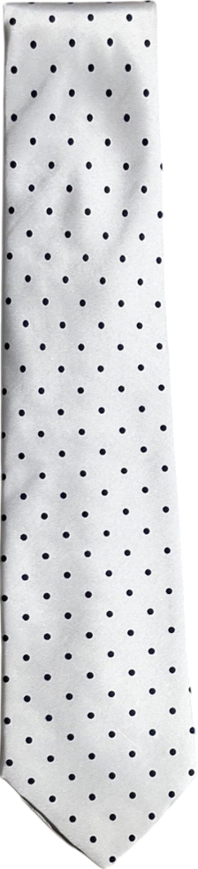 Cardinale White Spotted Silk Neck Tie One Size