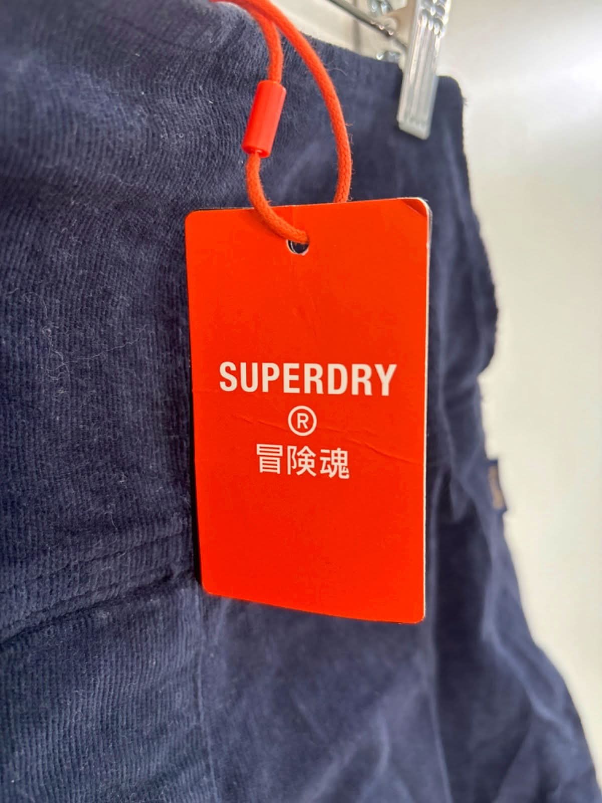 Superdry Nautical Navy Vintage Cord Pleat Mini Skirt UK 10