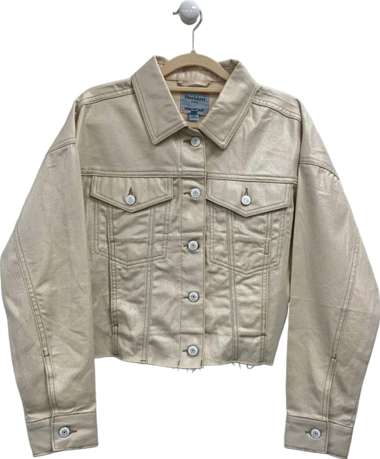 River Island Beige Denim Specialist Jacket UK XS