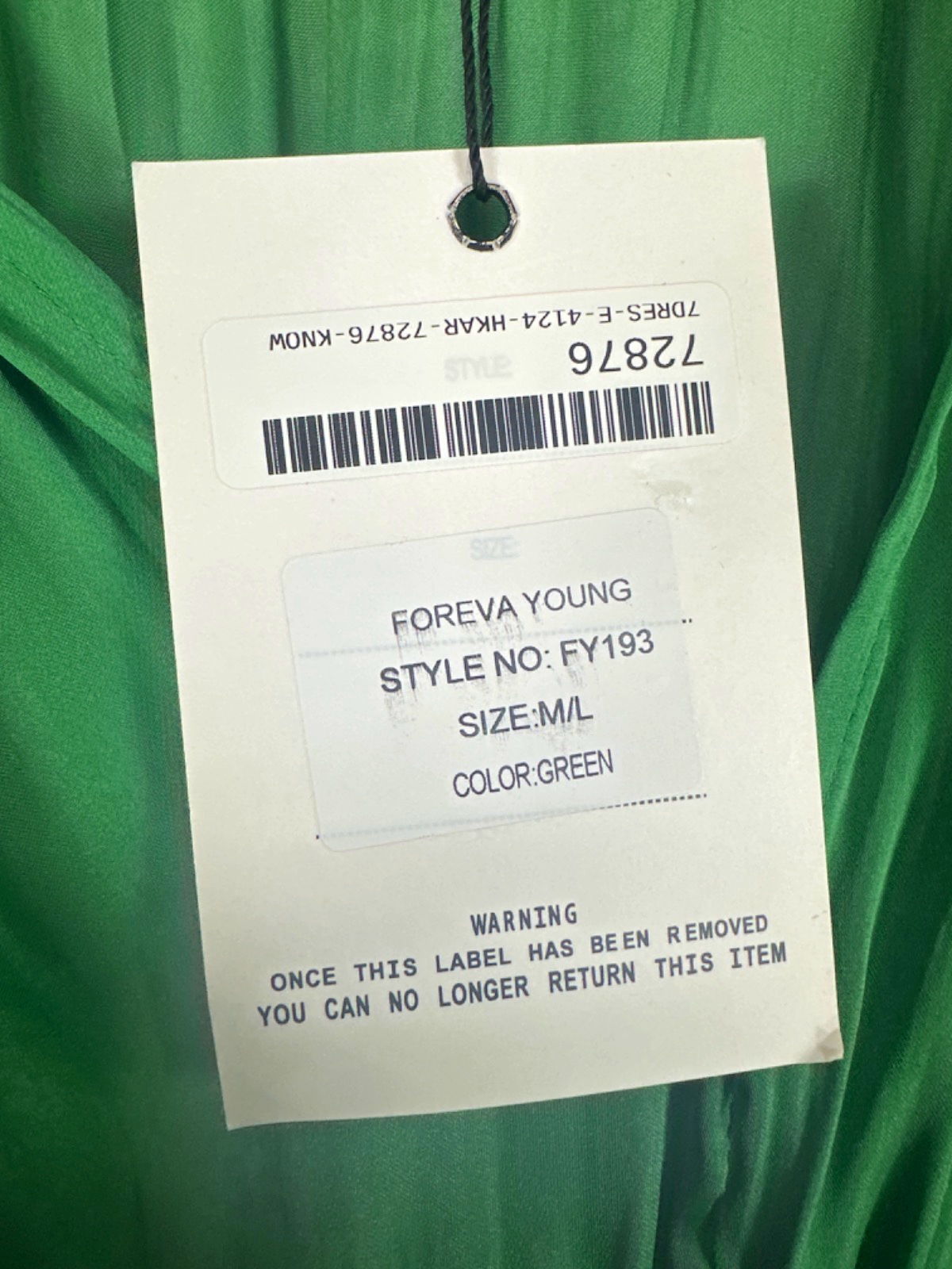 Forevayoung Green Maxi Dress M/L