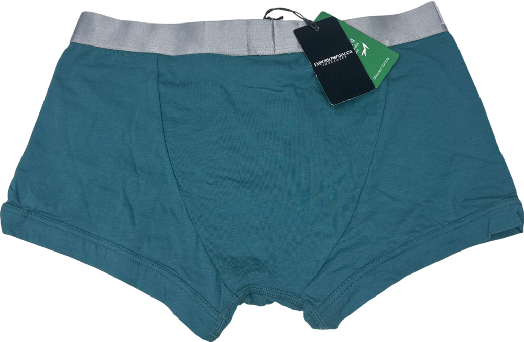 Emporio Armani Blue Trunk - Stretch Cotton With Core Logo UK M