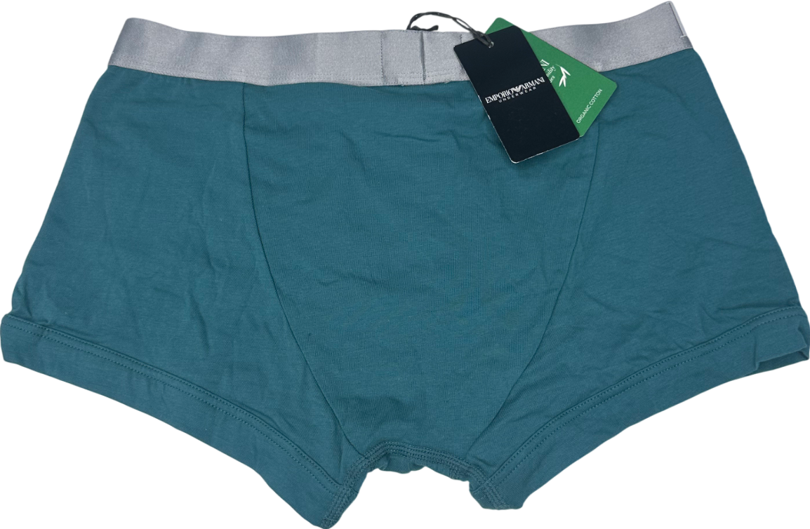 Emporio Armani Blue Trunk - Stretch Cotton With Core Logo UK M