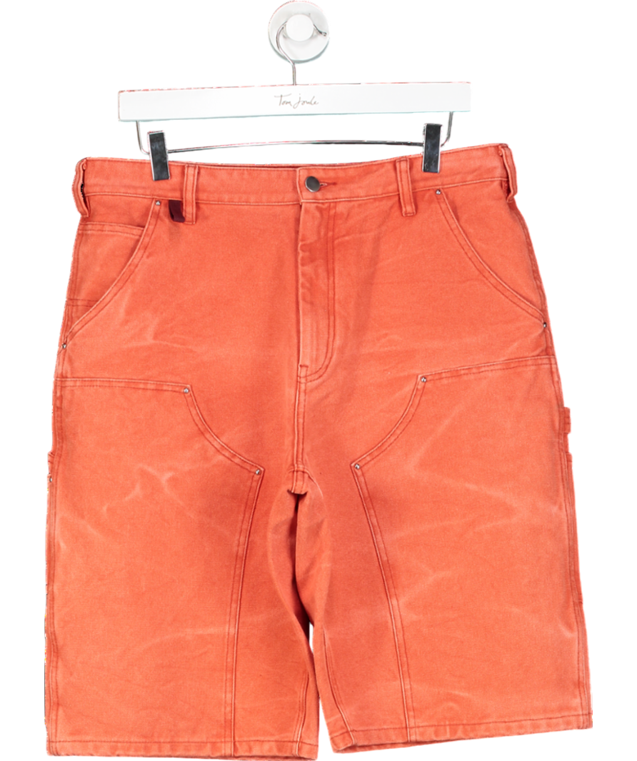 Acne Studios Orange Mid-rise Denim Shorts UK S