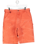 Acne Studios Orange Mid-rise Denim Shorts UK S