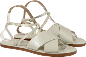 CUEREN Stone Beige Venice Leather Sandals UK 4 EU 37