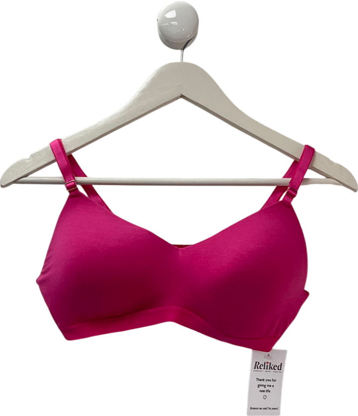 Stripe & Stare Pink Raspberry Smooth Sculpt Padded Bra UK XL