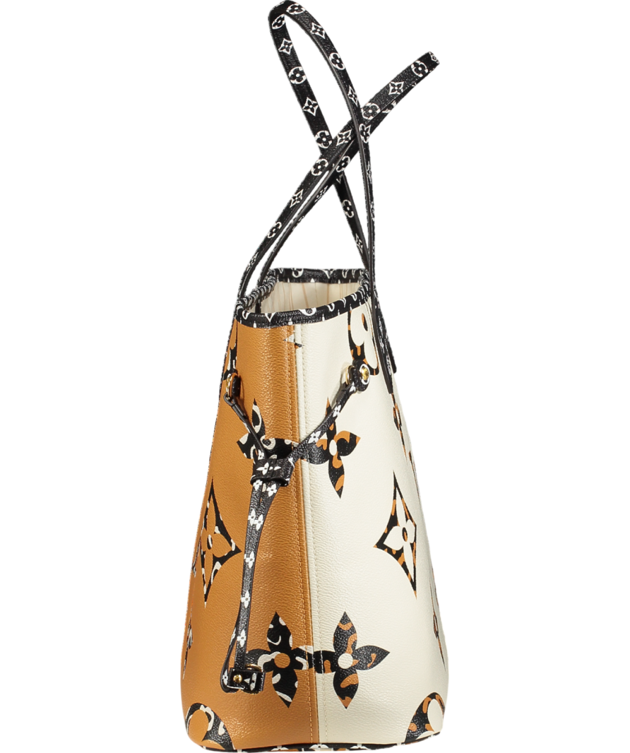 Louis Vuitton Ltd.edition Jungle Neverfull Mm Ivory/ Multicoloured Handbag