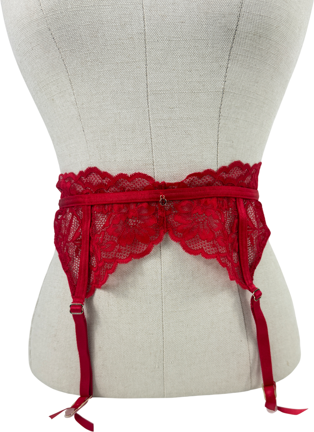 Ann Summers Red Sexy Lace Suspender Belt UK S