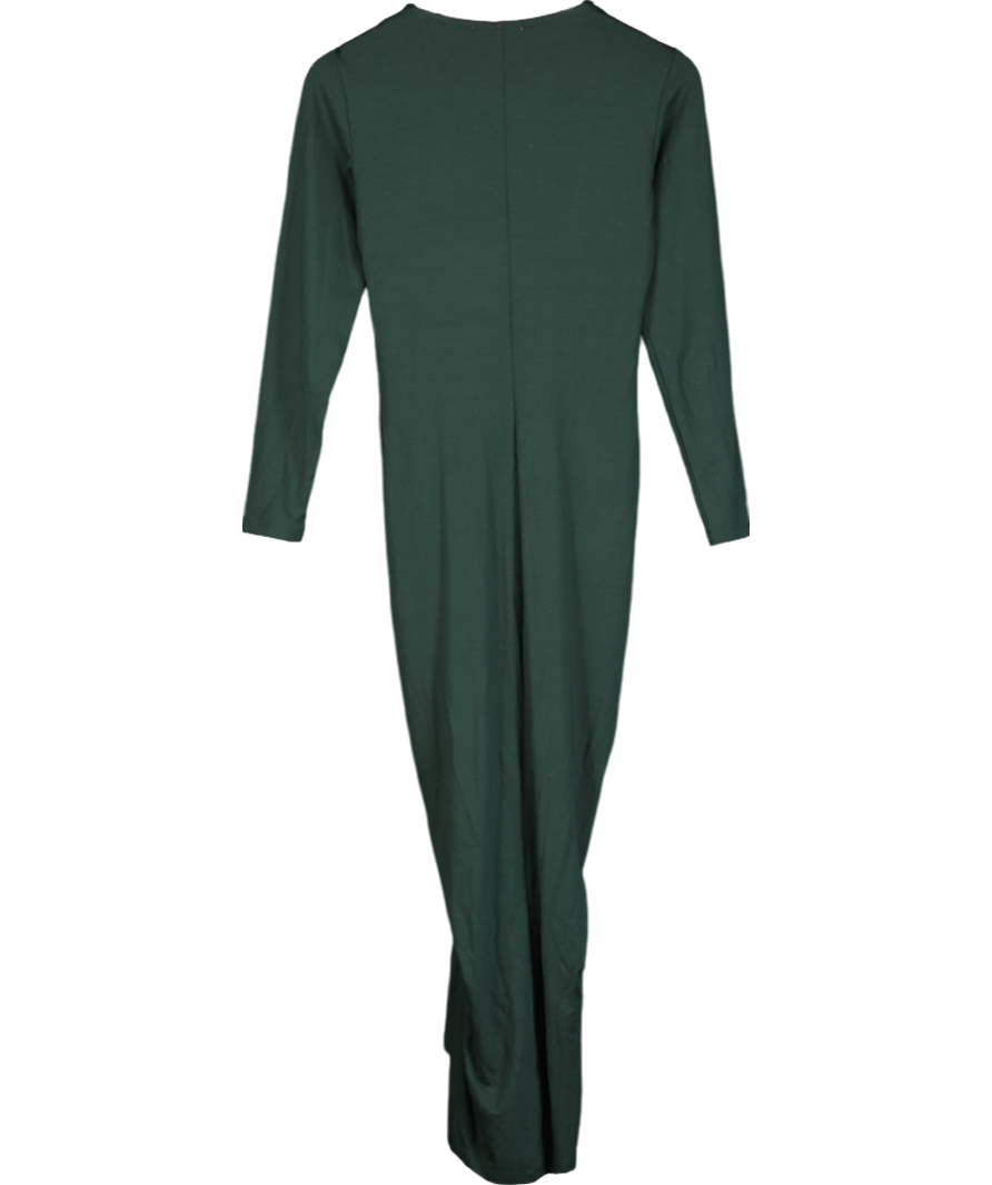 reiss green dress REISS Green Ginny Petite Ruched Jersey Midi Dress UK 6