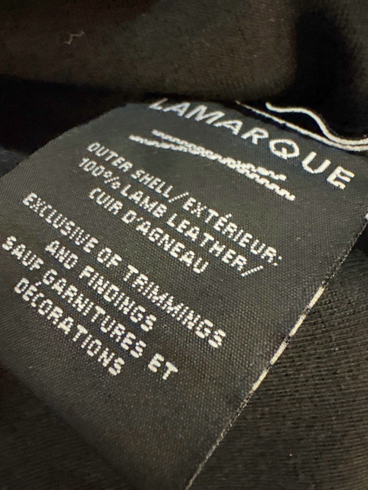 Lamarque Black Annais Leather Shorts UK S