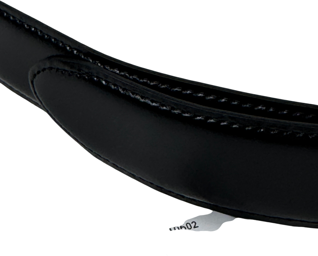 SUITSUPPLY Black Smooth Leather Belt UK S