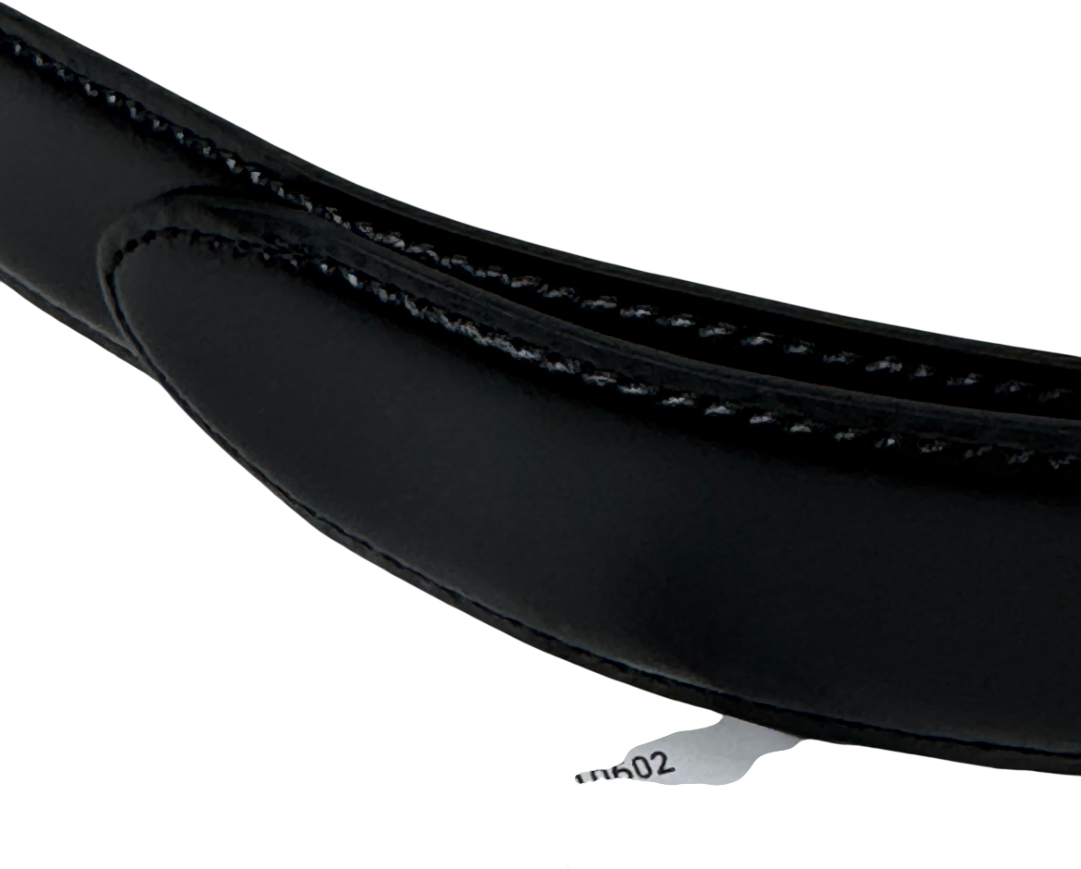SUITSUPPLY Black Smooth Leather Belt UK S
