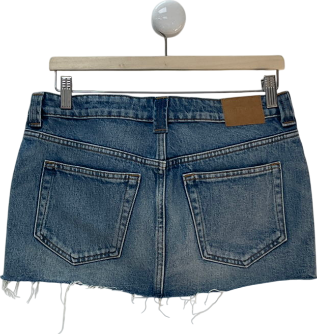 Weekday Blue Ceinture Denim Mini Skirt UK 10