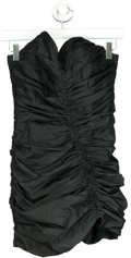 nds The Label Black Ruched Strapless Dress UK 10
