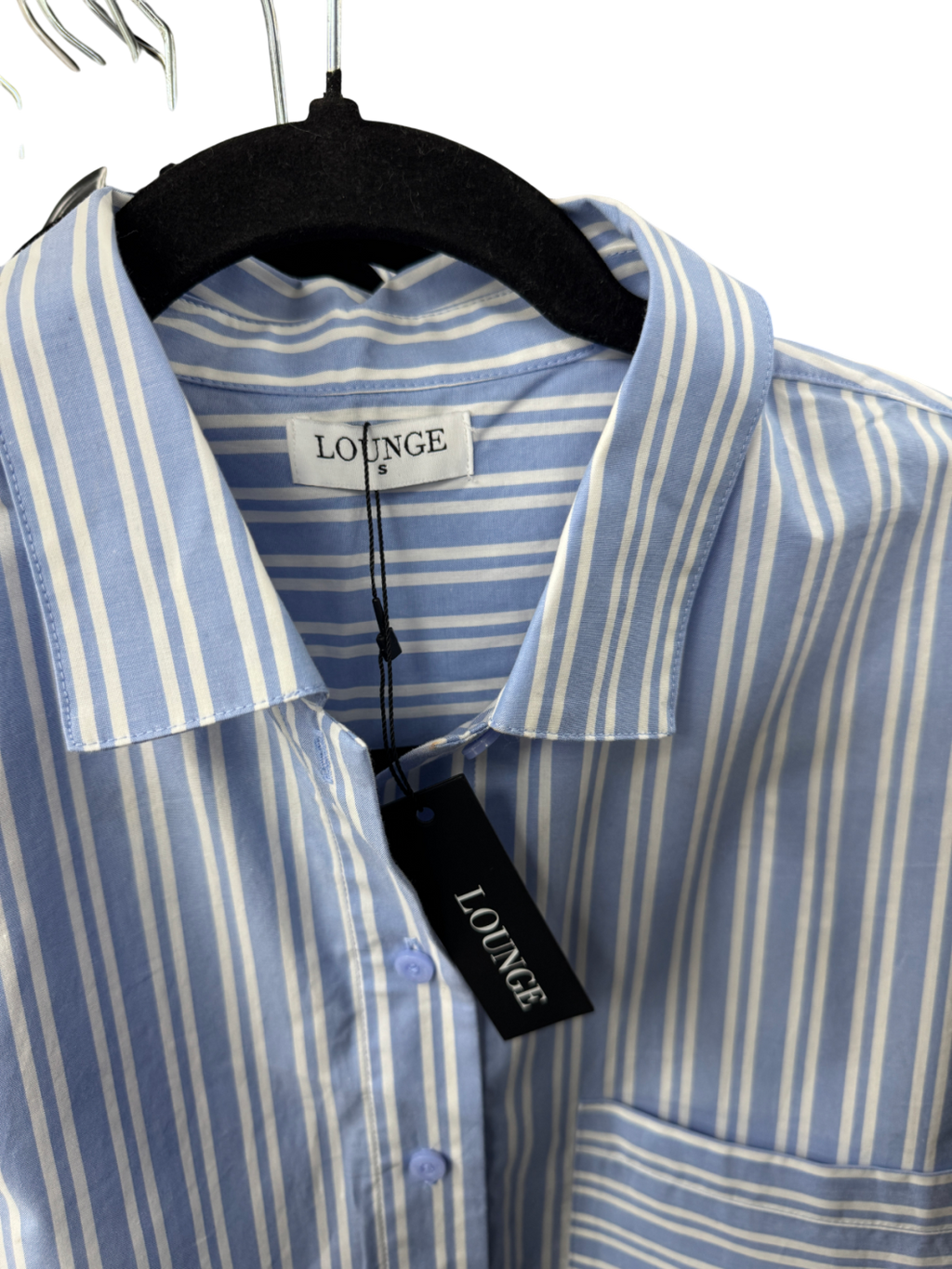 LOUNGE Lounge Apparel Blue Striped Shirt UK S
