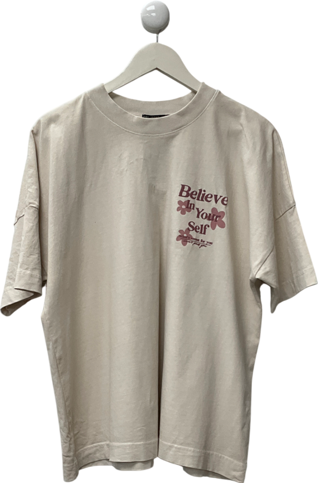 Girl knows All Cream Believe In Yourself T-shirt UK M