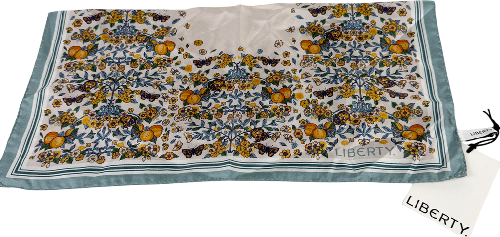 Liberty Blue Maze Scarf 100% Silk One Size