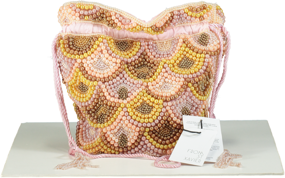 From St Xavier Multi Scalloped Drawstring Bag